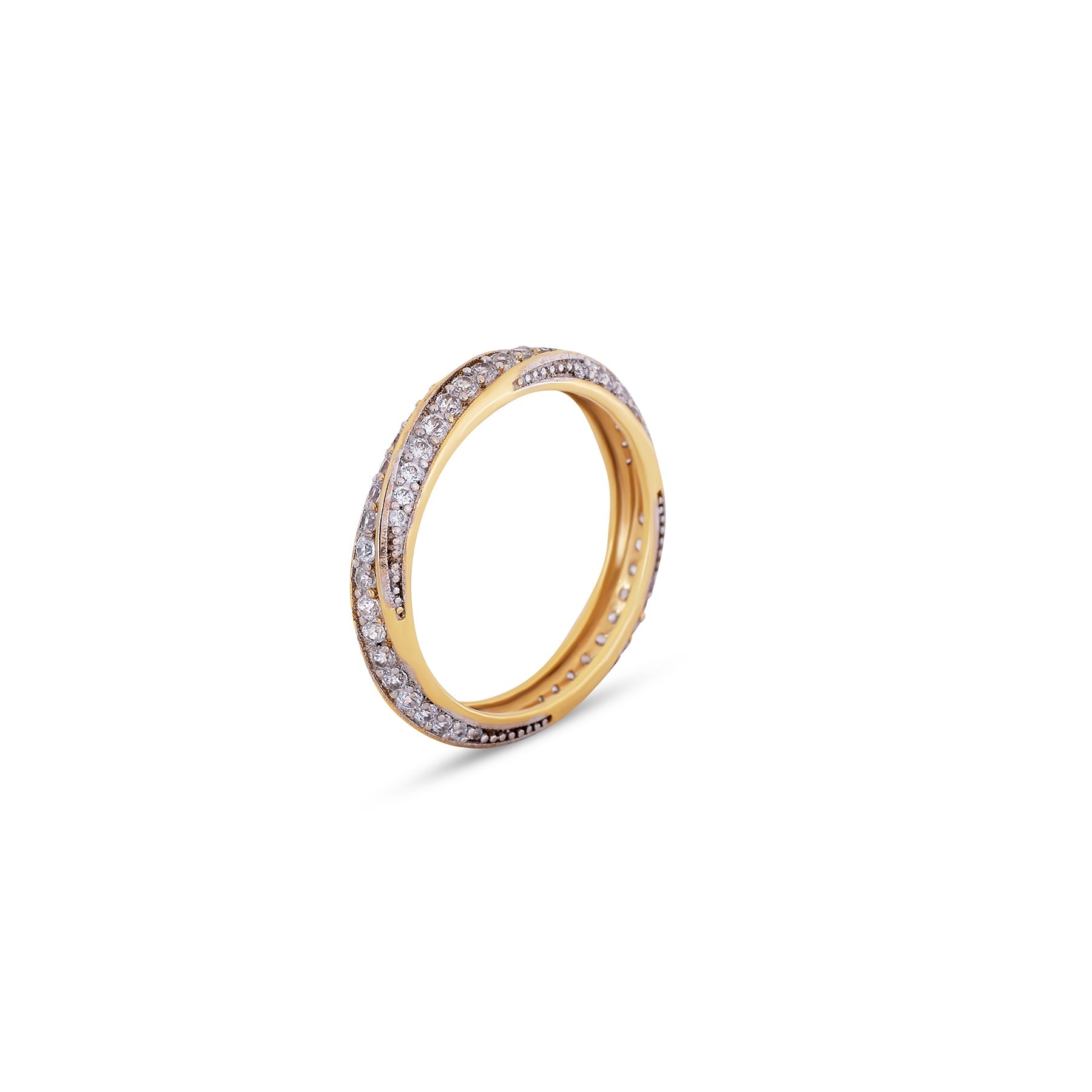 9K gold Evara ring modern minimalist lightweight for women India | Nayore