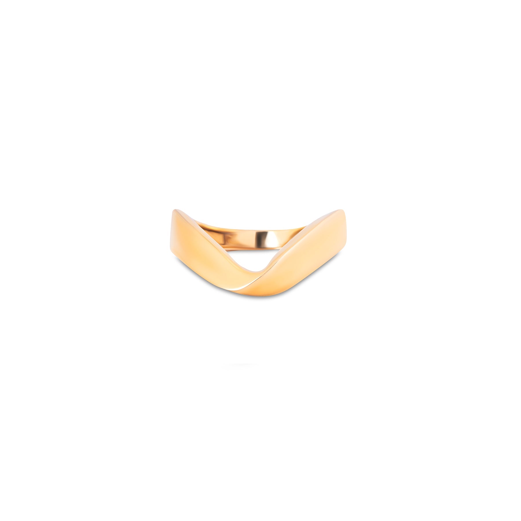 9K gold Kael ring bold lightweight daily wear for women India | Nayore