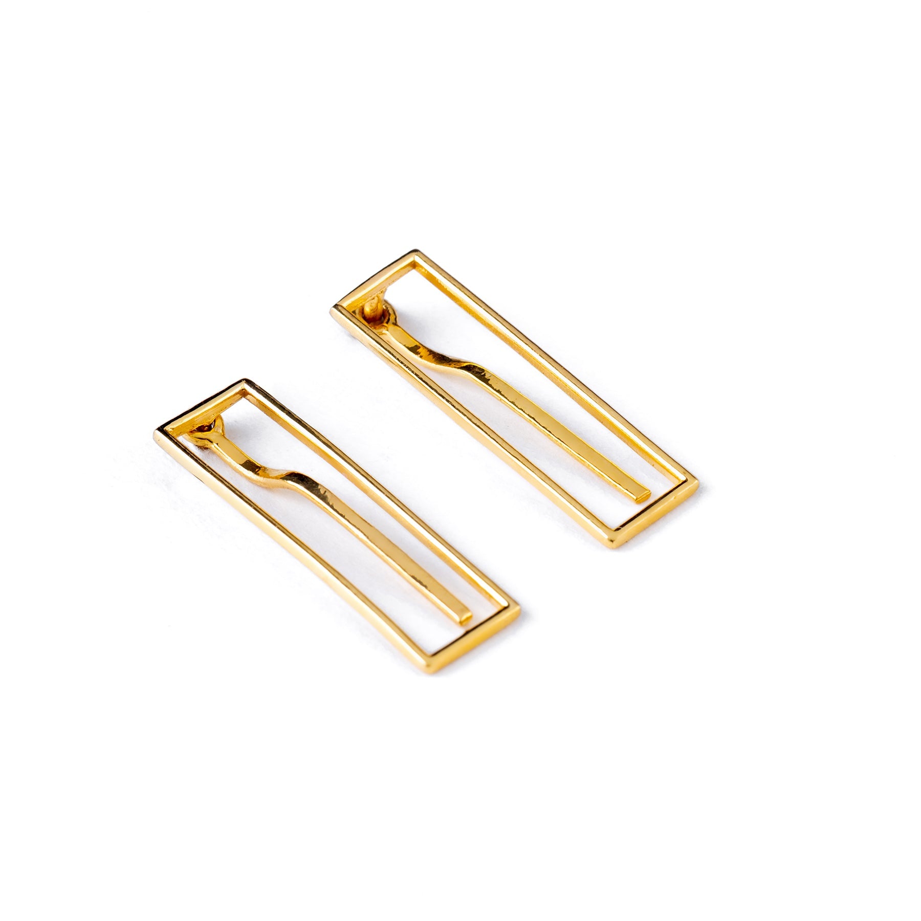 9K gold Orvane earrings modern studs lightweight for women India | Nayore