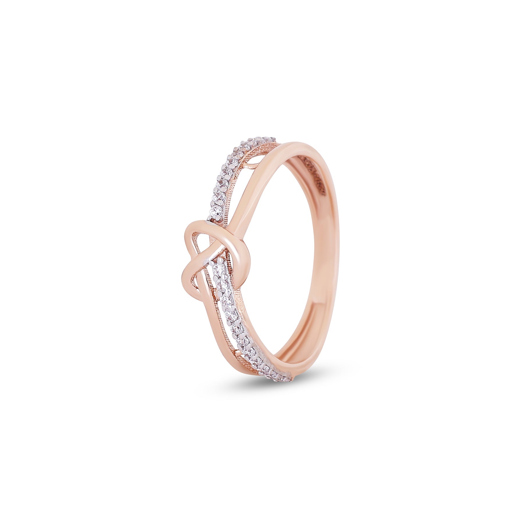 9K gold Liora ring delicate stackable lightweight for women India | Nayore