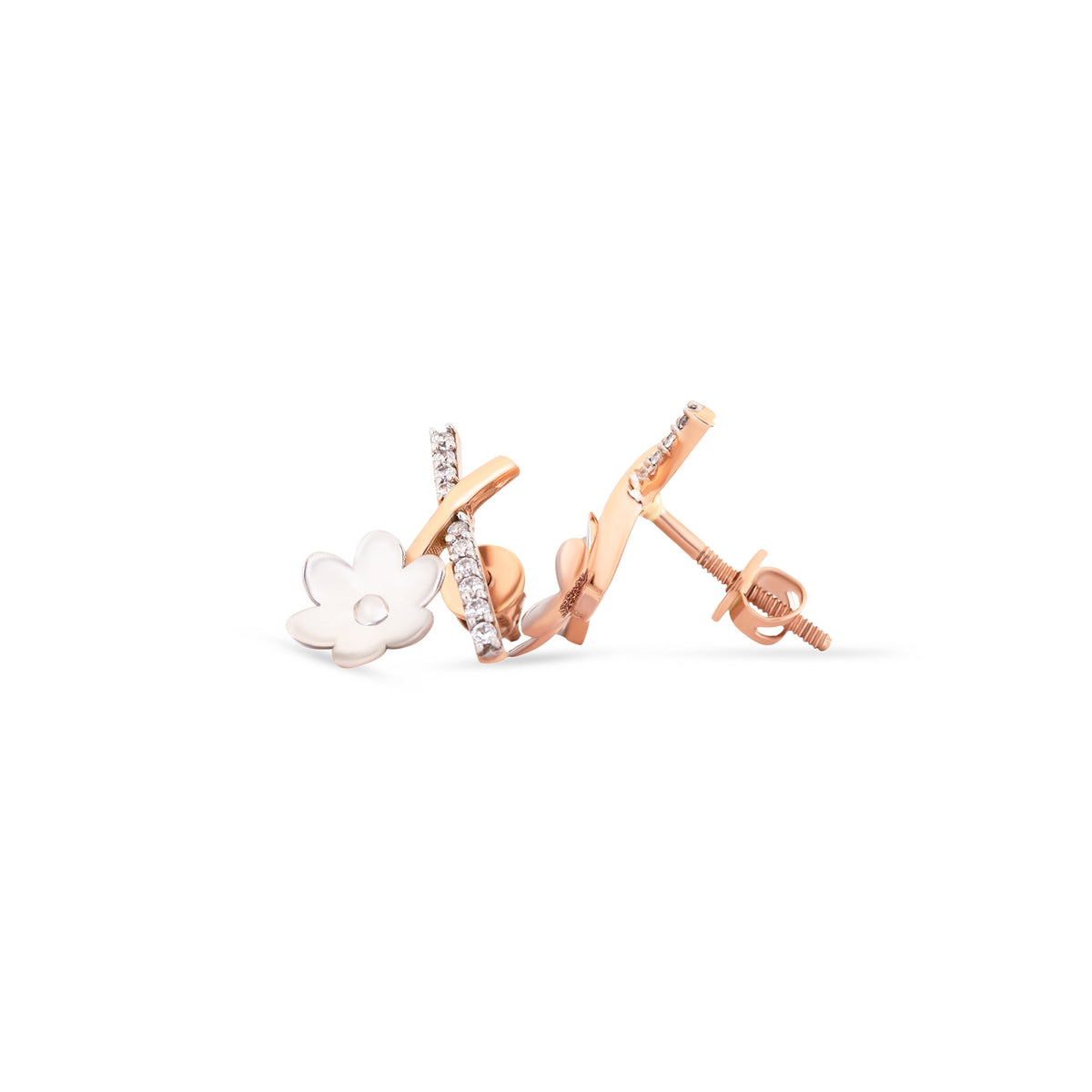 9K gold Carreau earrings minimalist square studs lightweight for women India | Nayore