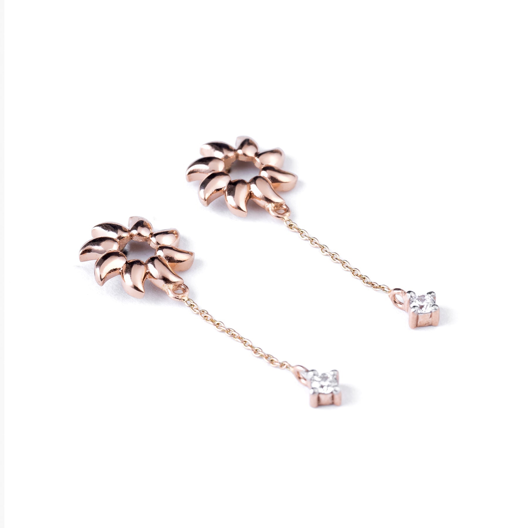 9K gold Solea earrings everyday wear lightweight for women India | Nayore