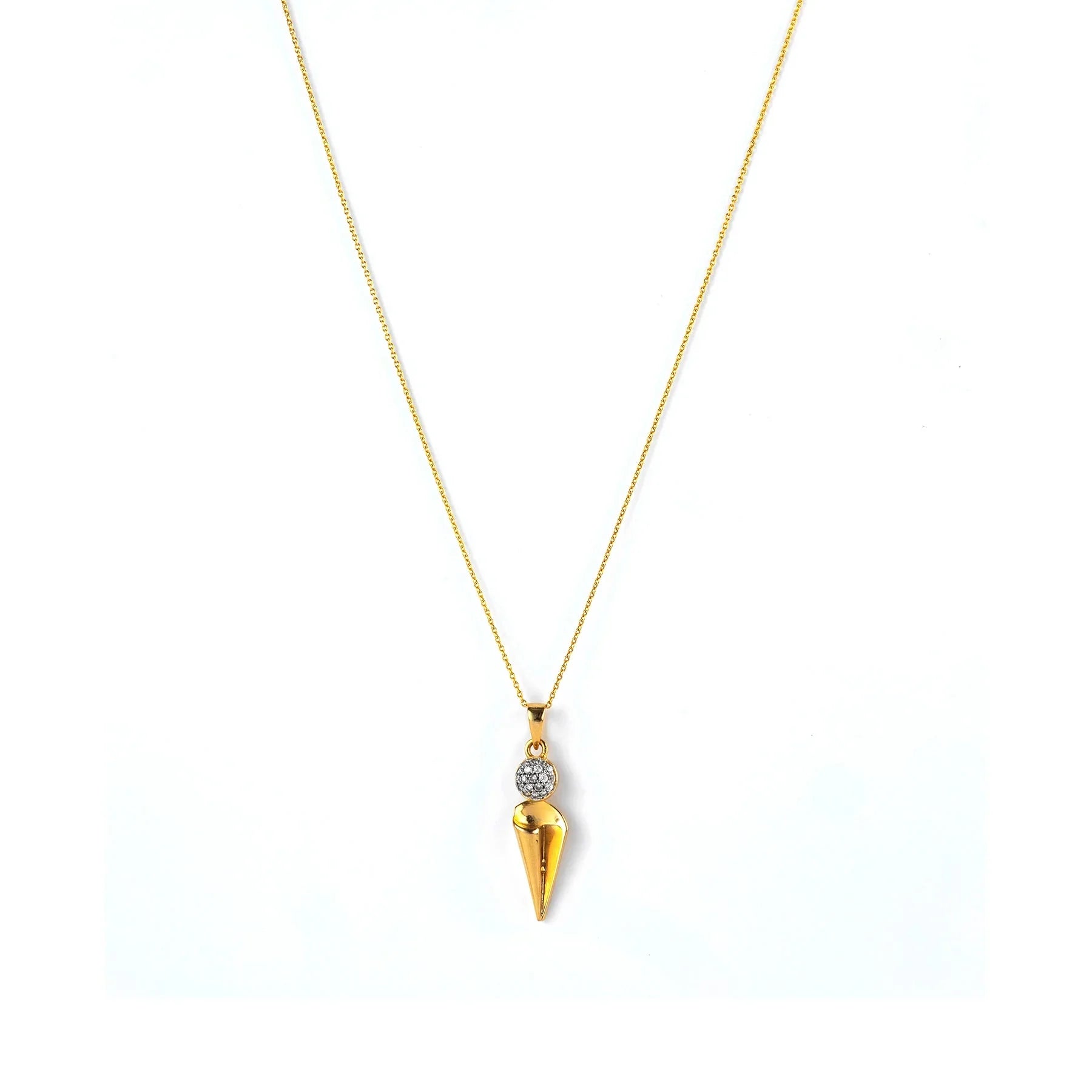 9K gold Veyr necklace modern lightweight for women India | Nayore