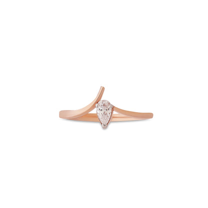 9K gold Aven ring minimal stackable lightweight for women India | Nayore