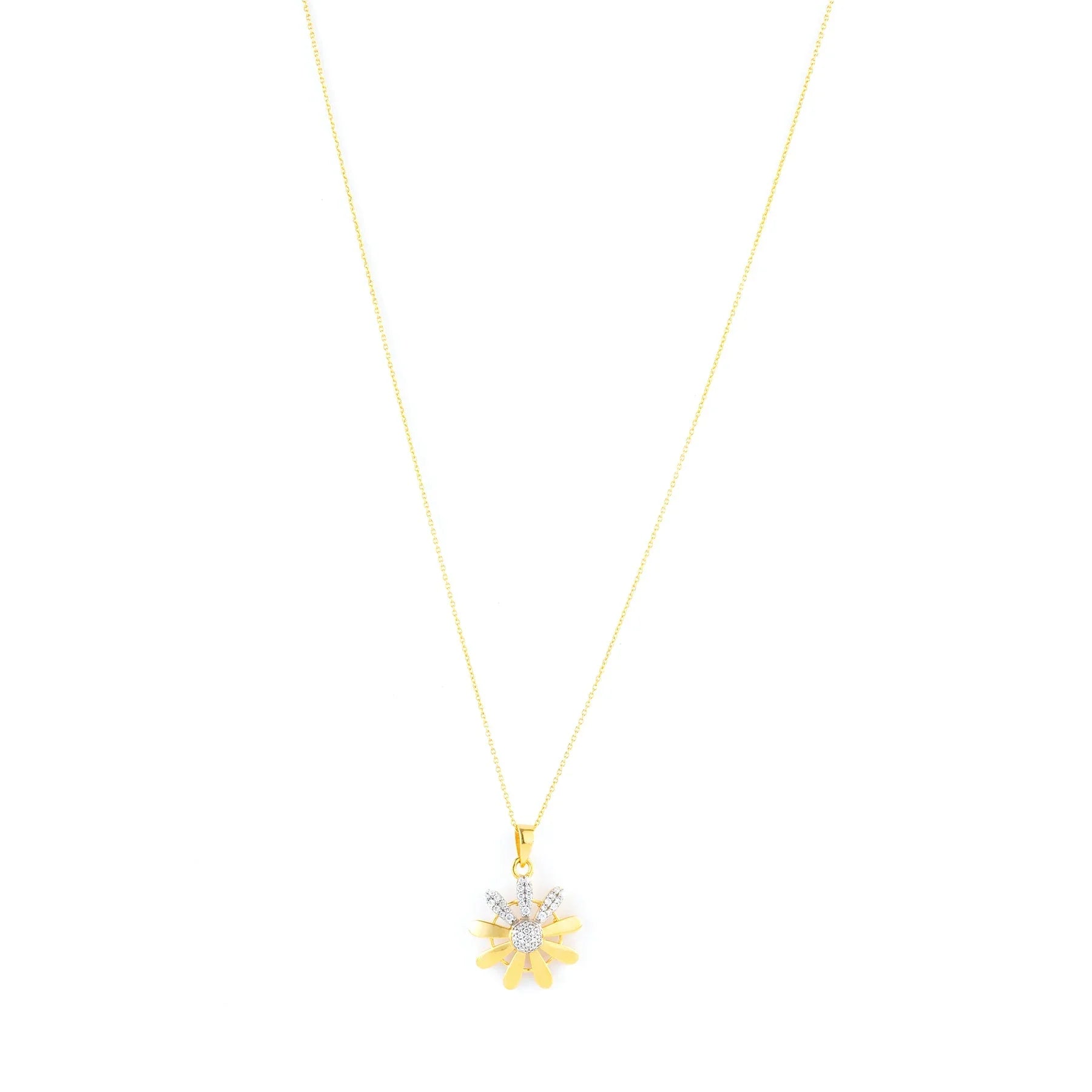 9K gold Solis necklace sun-inspired lightweight for women India | Nayore