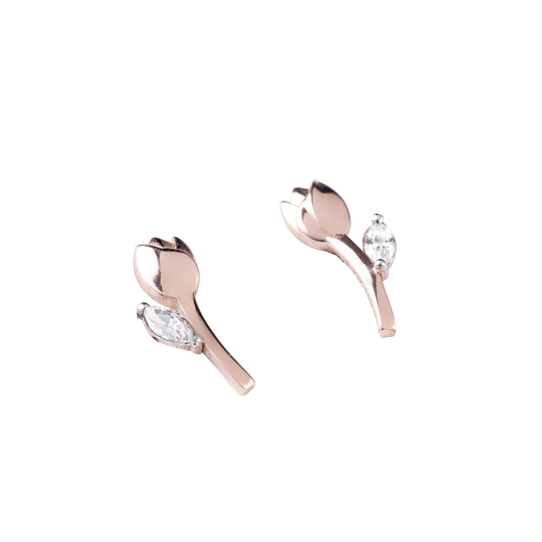 9K gold Velora earrings fluid design lightweight for women India | Nayore
