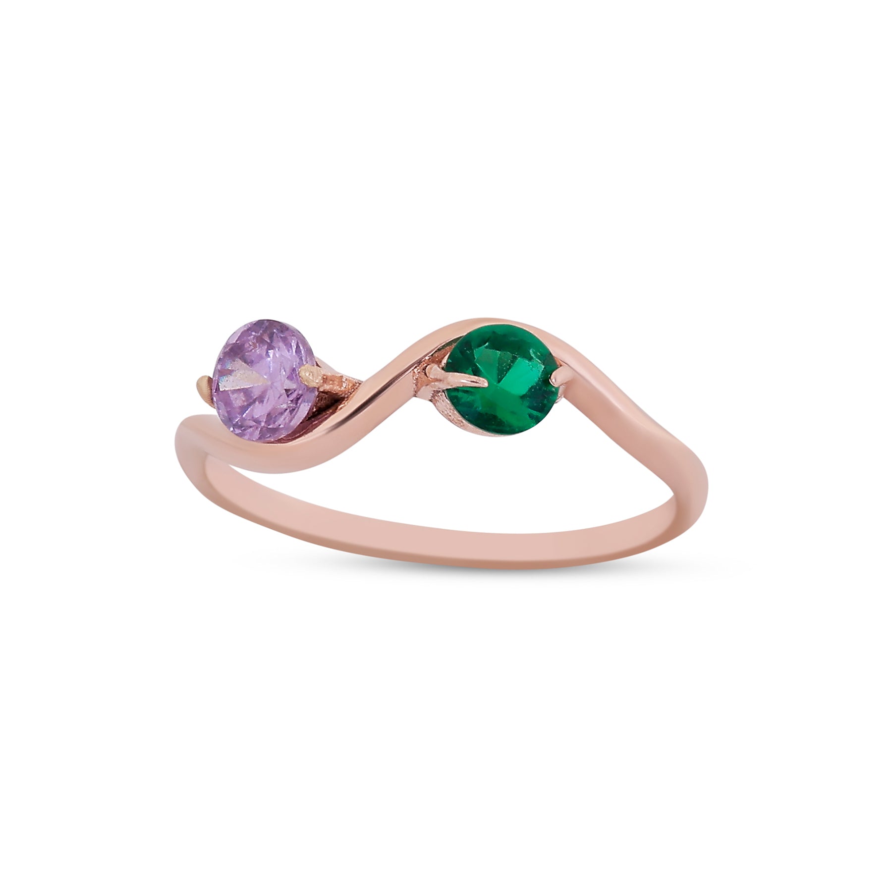 9K gold Zyelle ring elegant lightweight for women India | Nayore