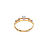 9K gold Elira ring elegant lightweight fine gold for women India | Nayore