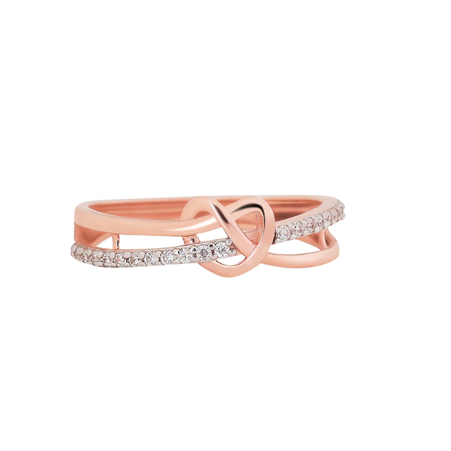 9K gold Liora ring delicate stackable lightweight for women India | Nayore