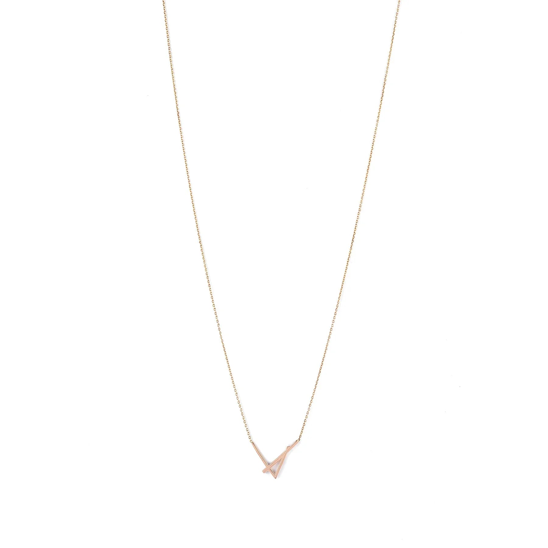 9K gold Vectra necklace geometric lightweight for women India | Nayore
