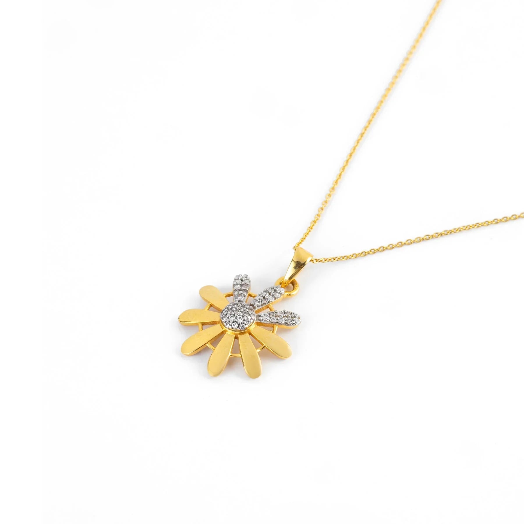9K gold Solis necklace sun-inspired lightweight for women India | Nayore