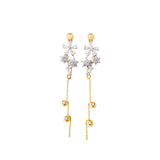 9K gold Etoira earrings elegant drops lightweight for women India | Nayore
