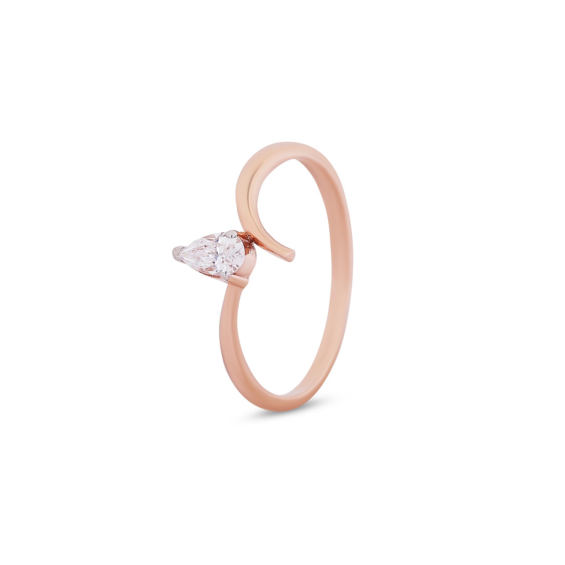 9K gold Aven ring minimal stackable lightweight for women India | Nayore