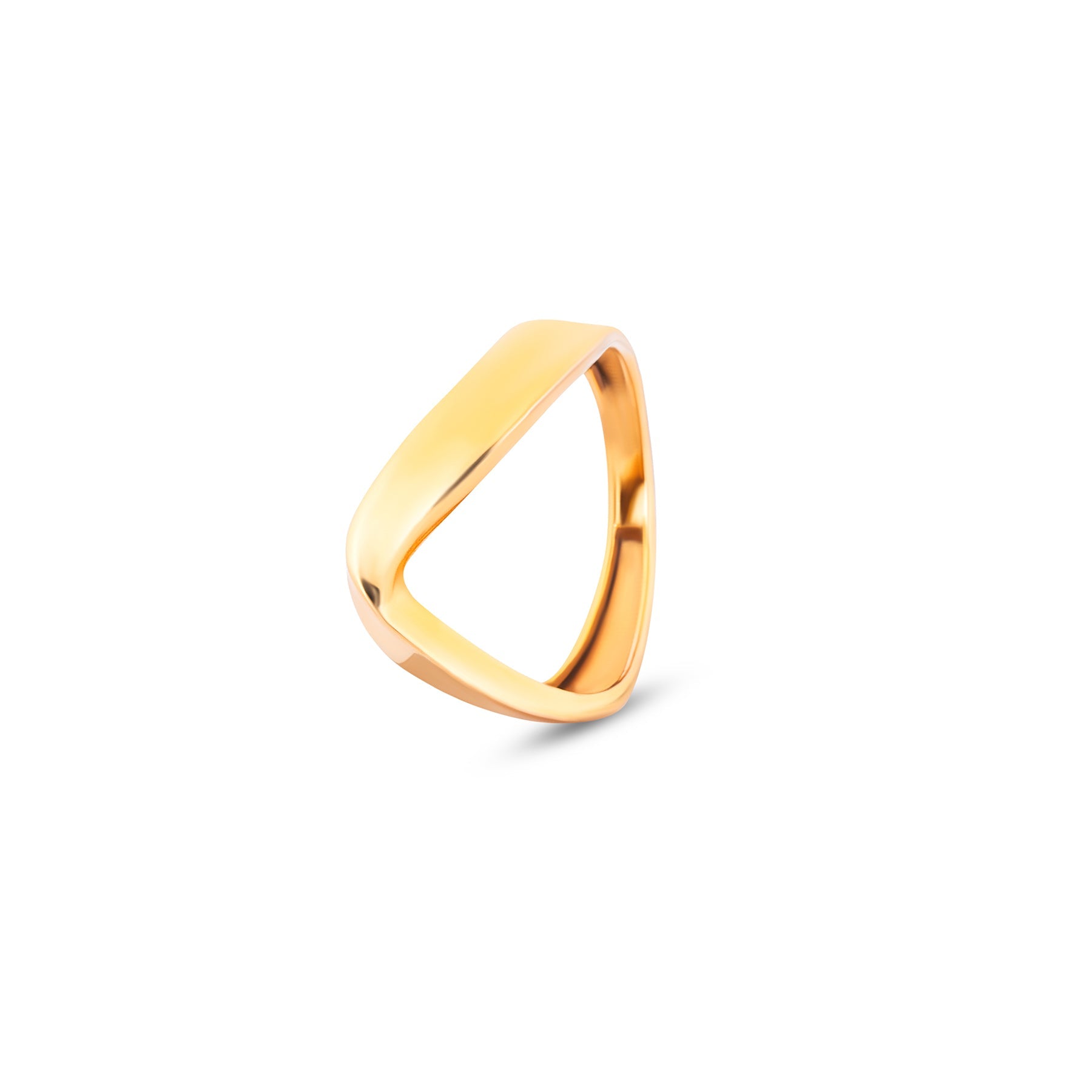 9K gold Kael ring bold lightweight daily wear for women India | Nayore