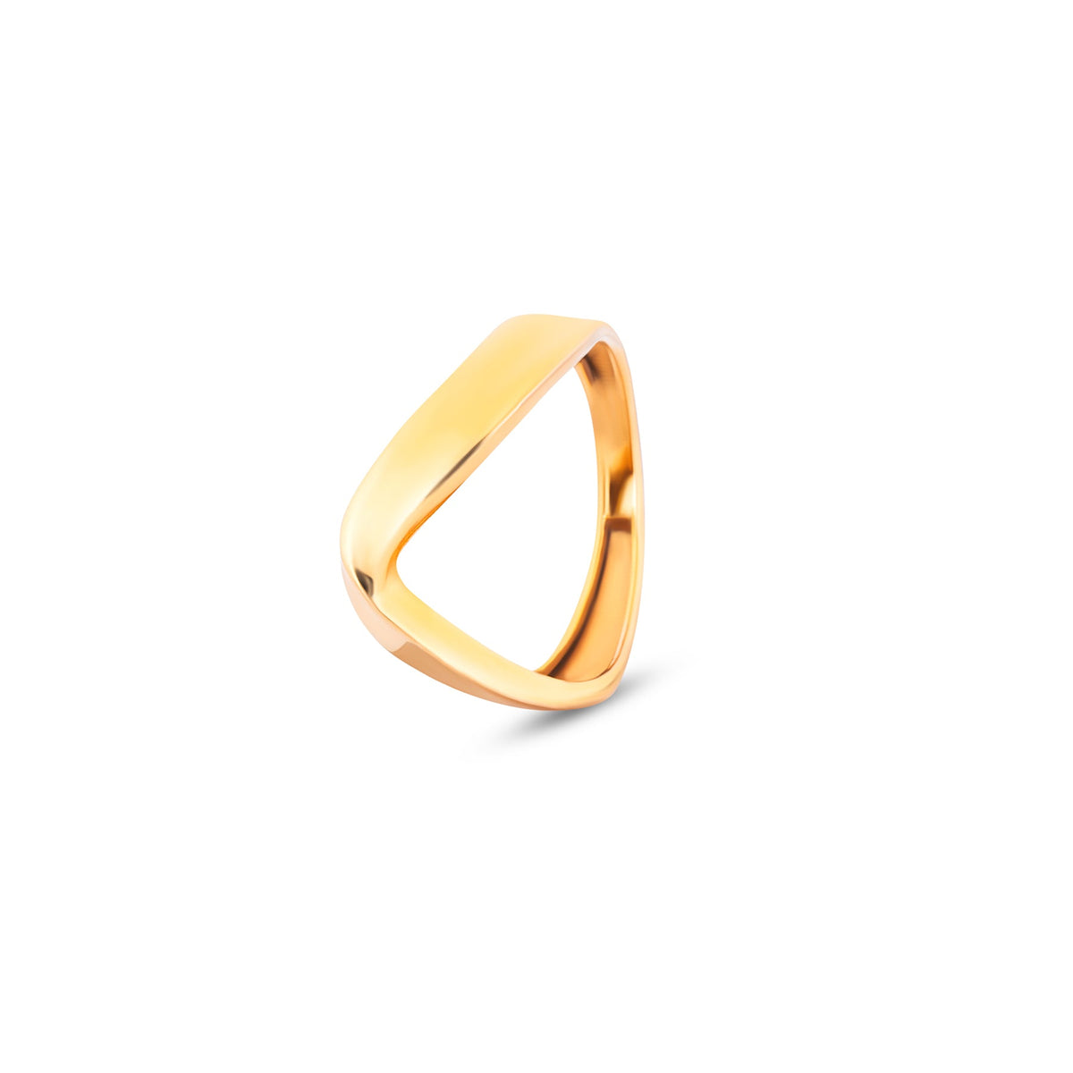 9K gold Kael ring bold lightweight daily wear for women India | Nayore