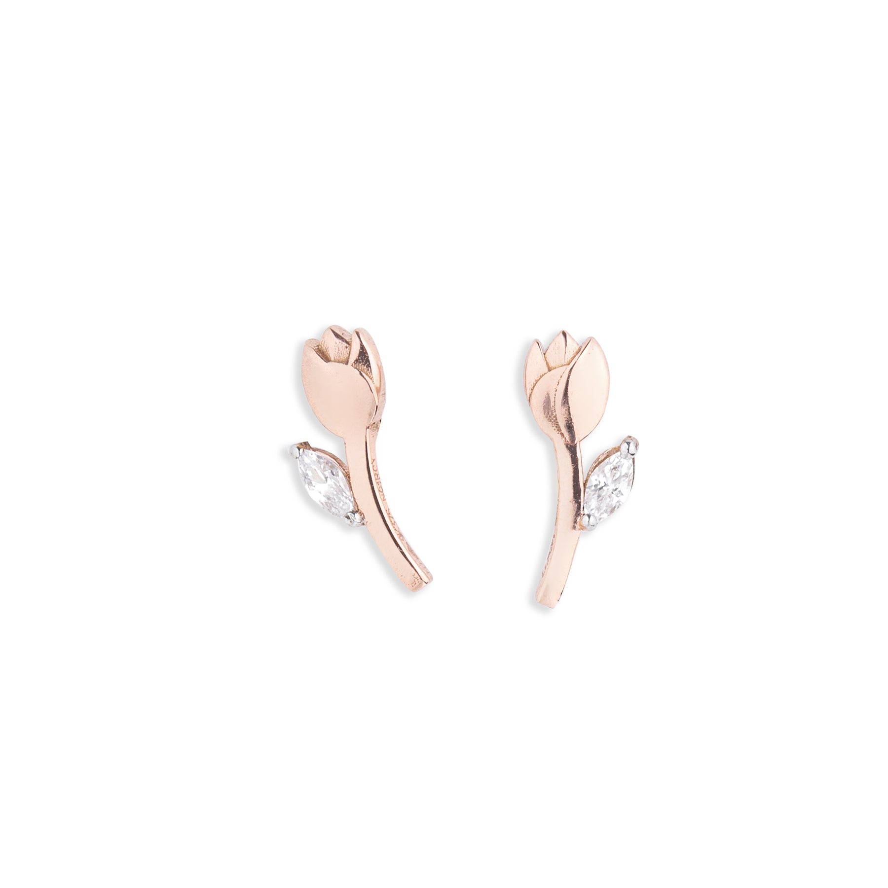 9K gold Velora earrings fluid design lightweight for women India | Nayore

