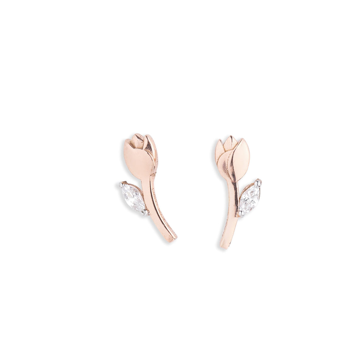 9K gold Velora earrings fluid design lightweight for women India | Nayore
