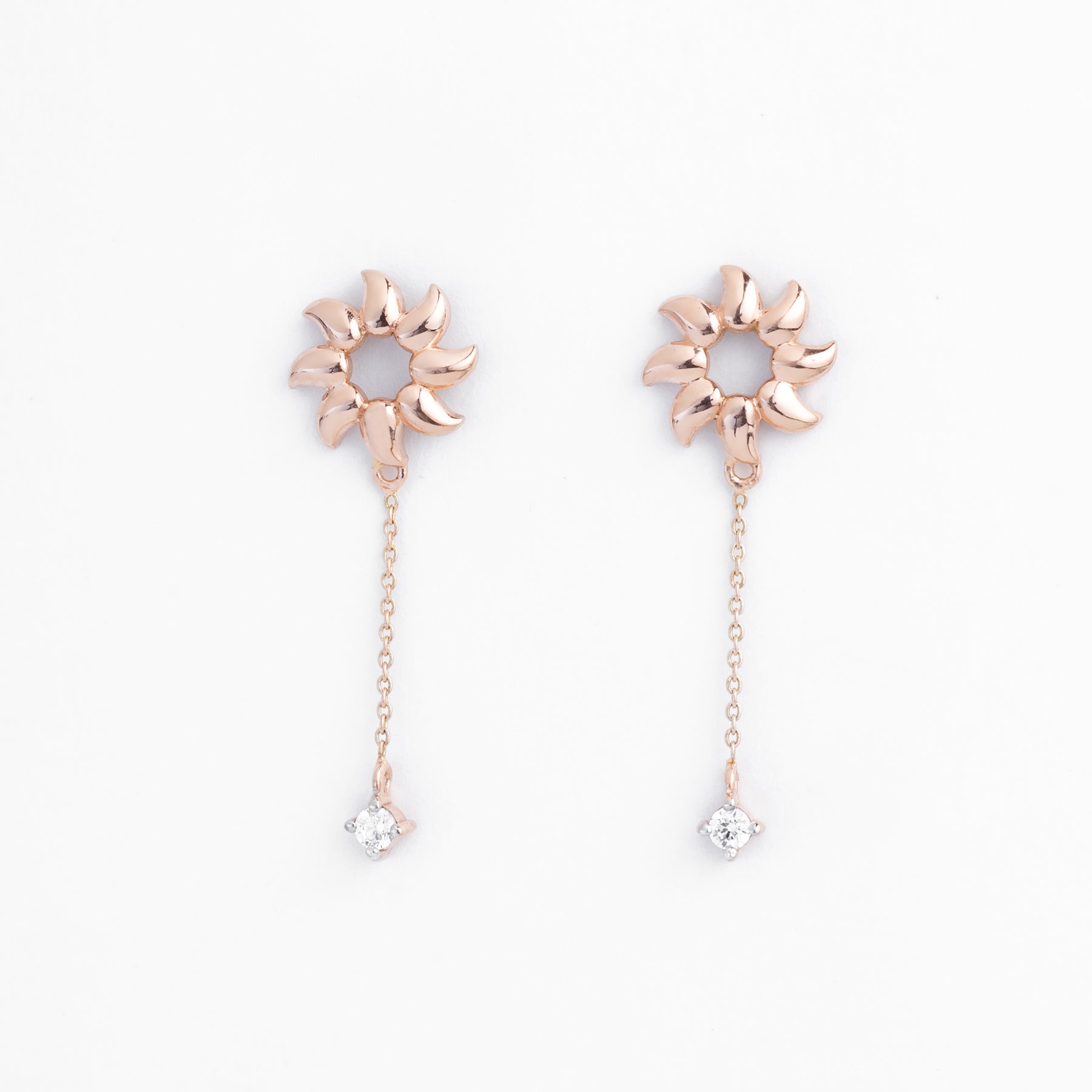9K gold Solea earrings everyday wear lightweight for women India | Nayore