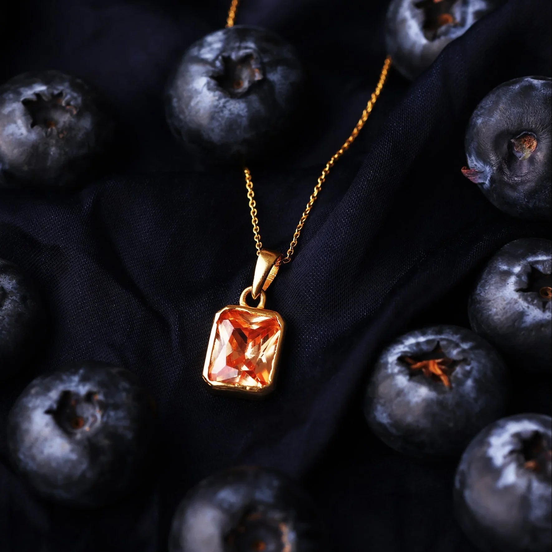 9K gold Solen necklace solar inspired lightweight for women India | Nayore