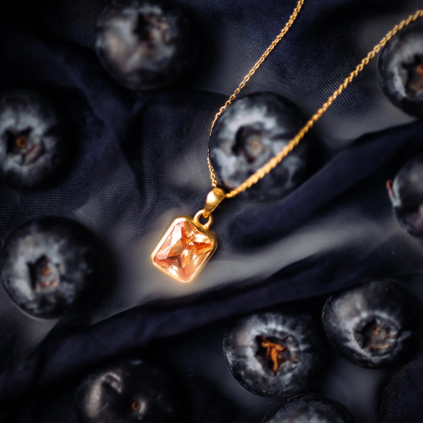9K gold Solen necklace solar inspired lightweight for women India | Nayore