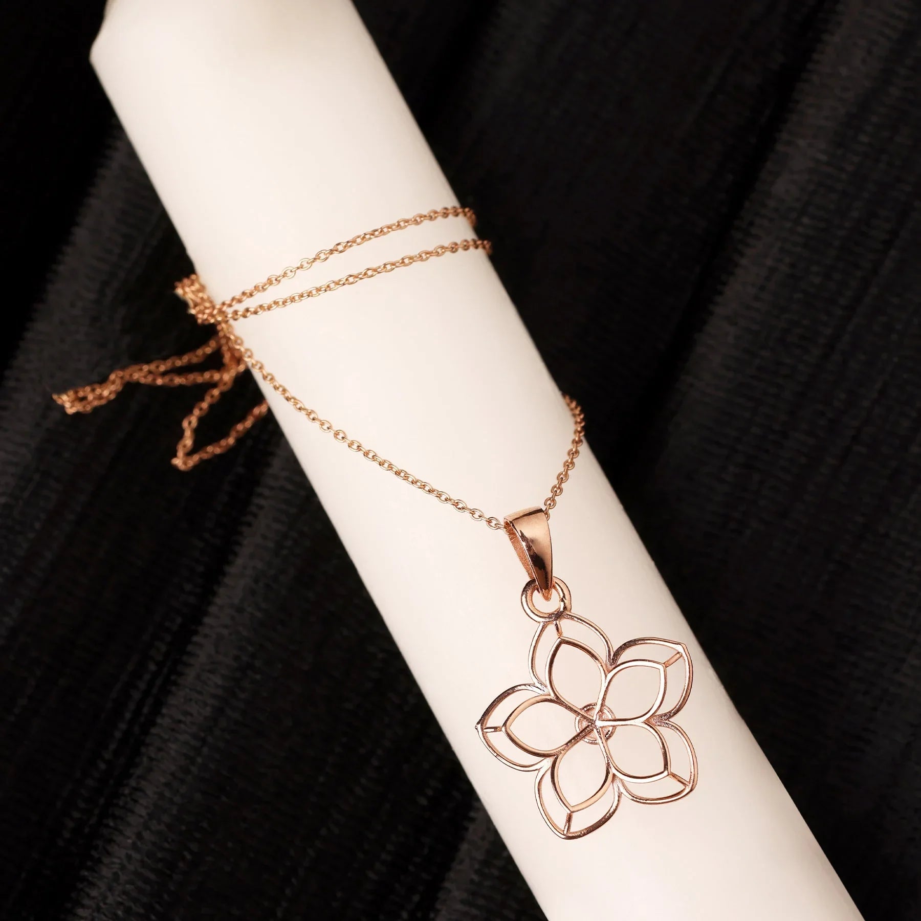 9K gold Fleurea necklace floral inspired lightweight for women India | Nayore