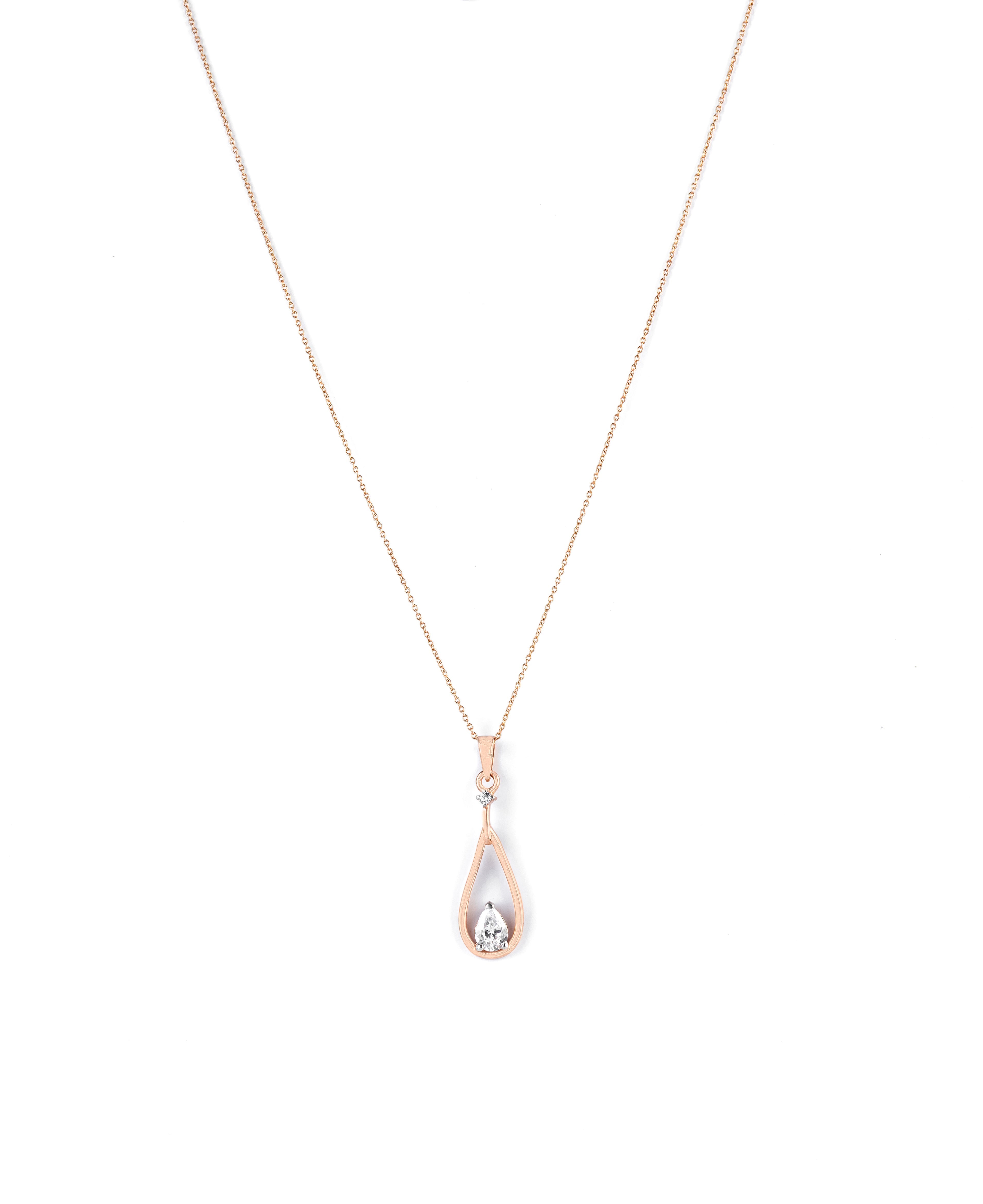 9K gold Aurelle necklace layered lightweight daily wear for women India | Nayore